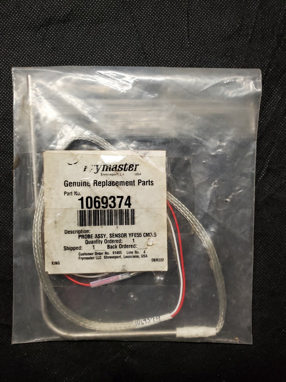 NEW Frymaster 1069374 Temp Probe Sensor YFE55 CM3.5 GENUINE OEM