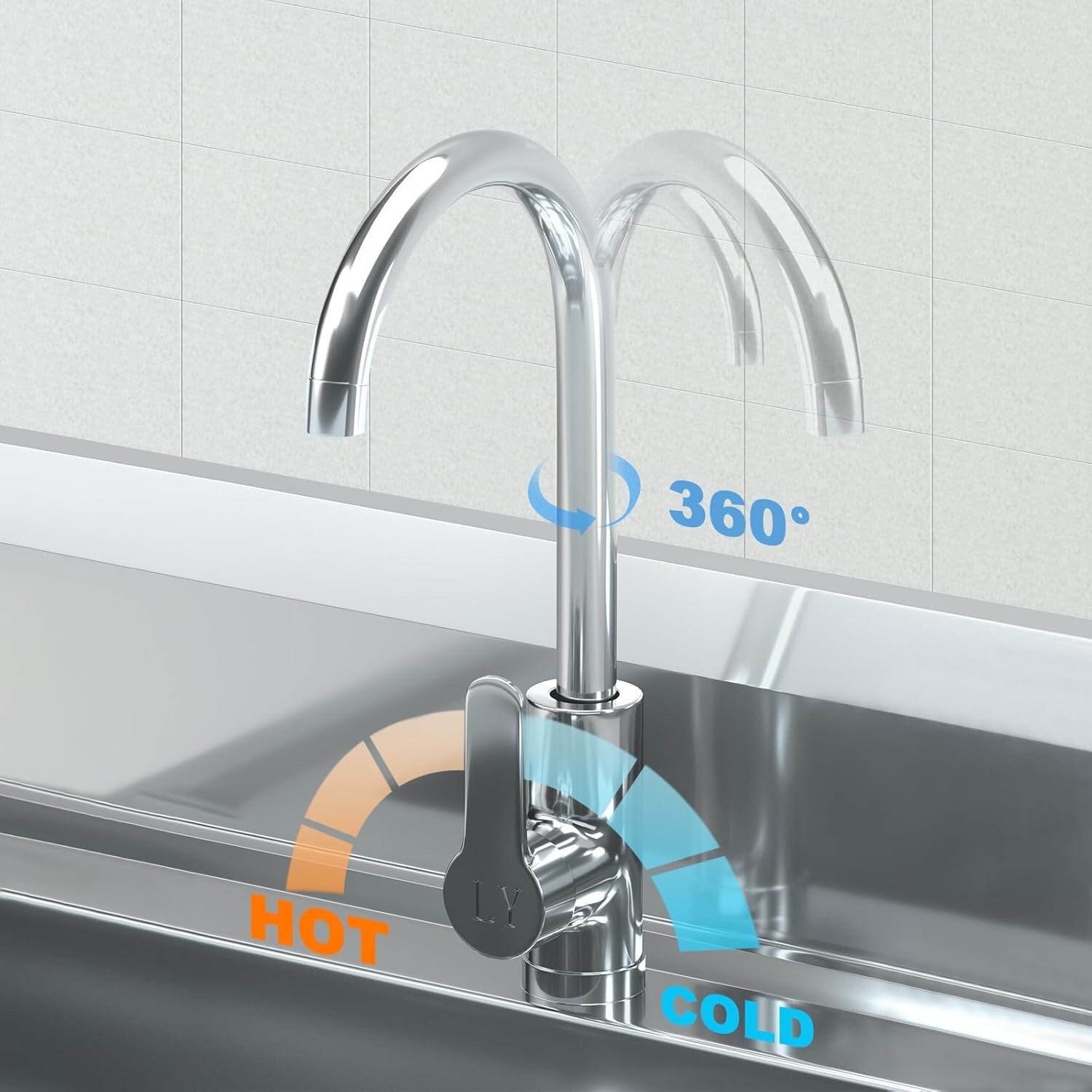 Commercial Kitchen Sink Stainless Steel Freestanding Compartment Utility Sink