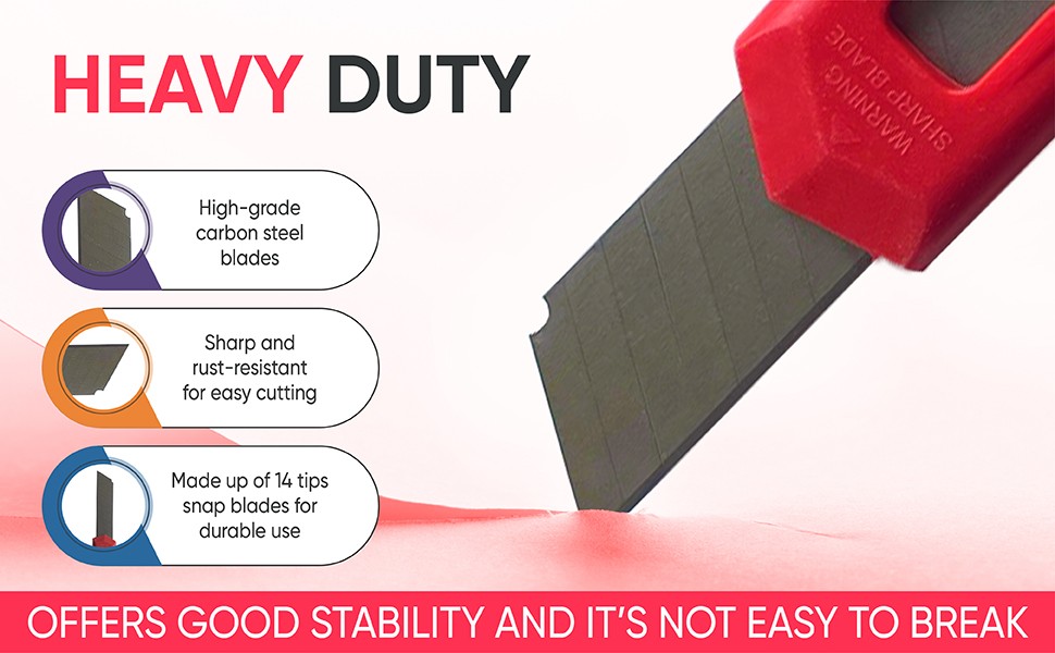 Bulk Utility Knives, Retractable Box Cutter for Cartons, Cardboard and Boxes,