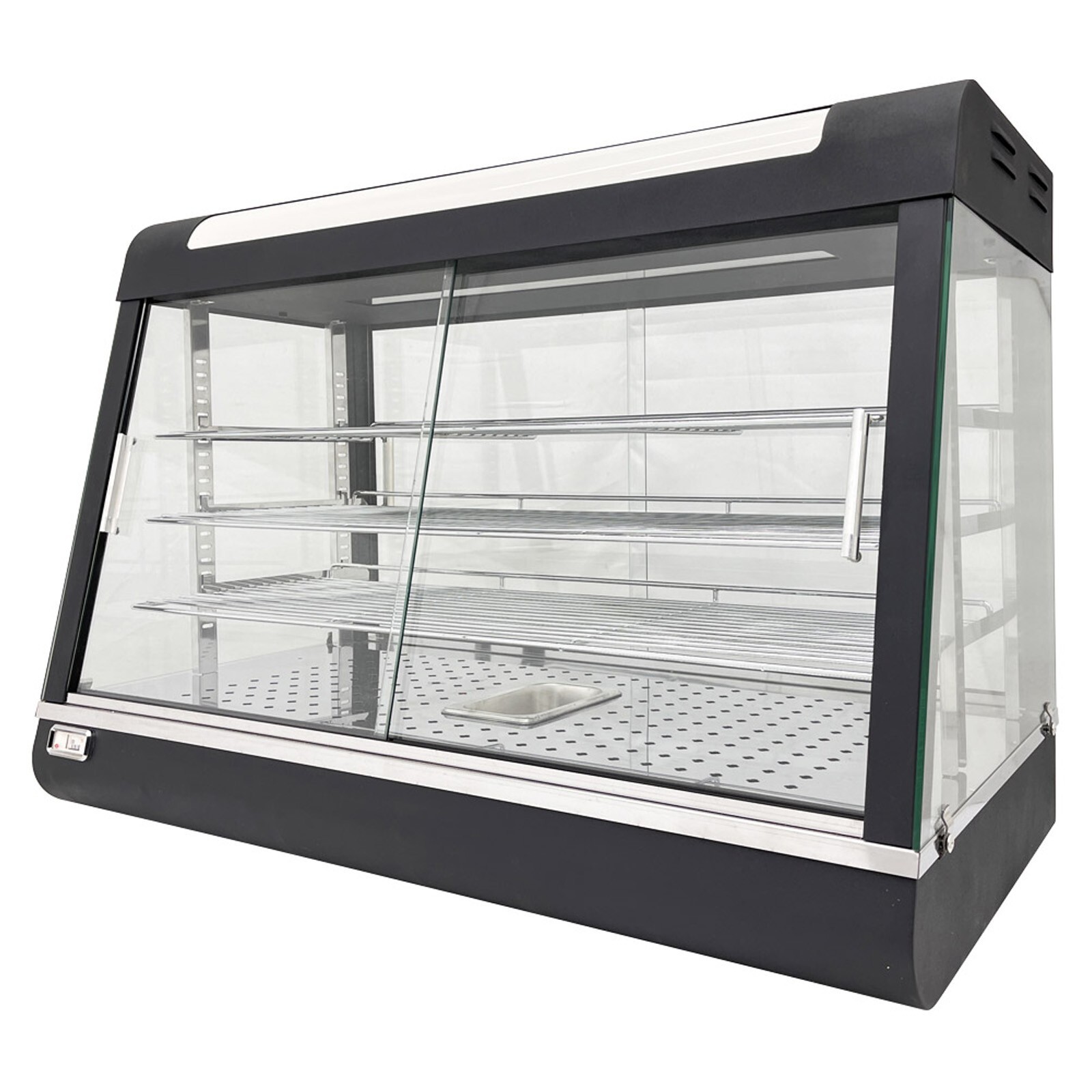 35in Food Display Heating Cabinet 3 Layer Egg Tart Heating Insulation Cabinet