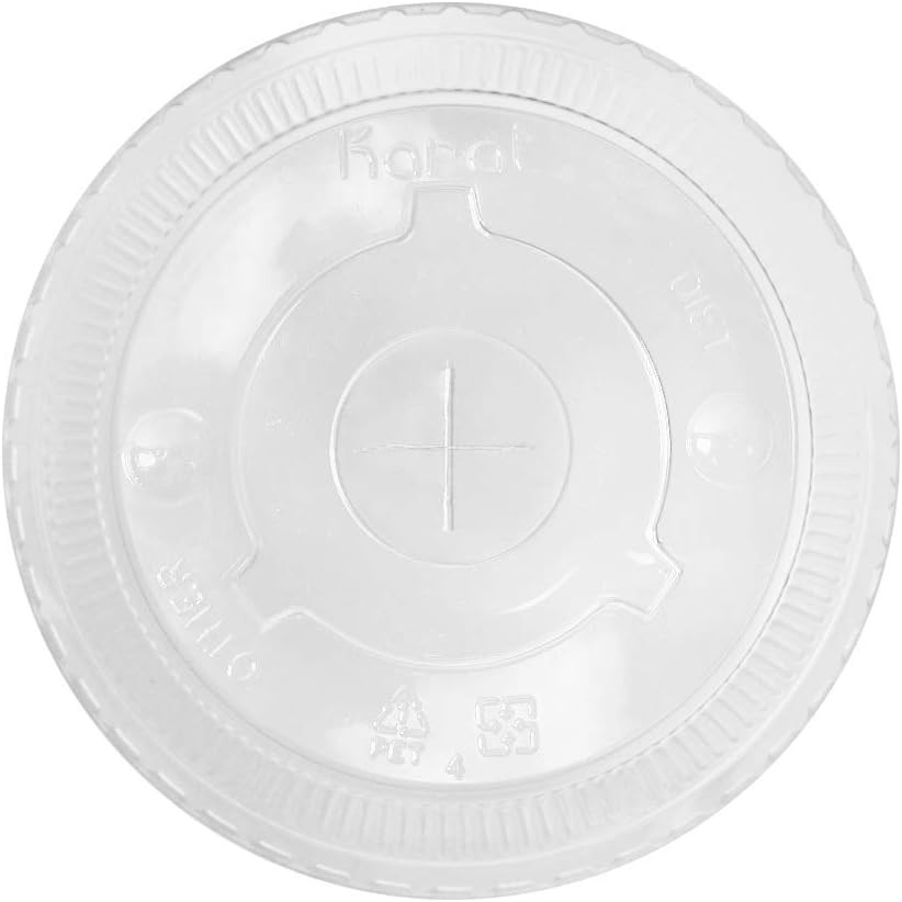 C-KCL1045 PET Flat Lid, Fits 32 Oz 104.5Mm Diameter Pp/Paper Cold Cup (Pack of 6
