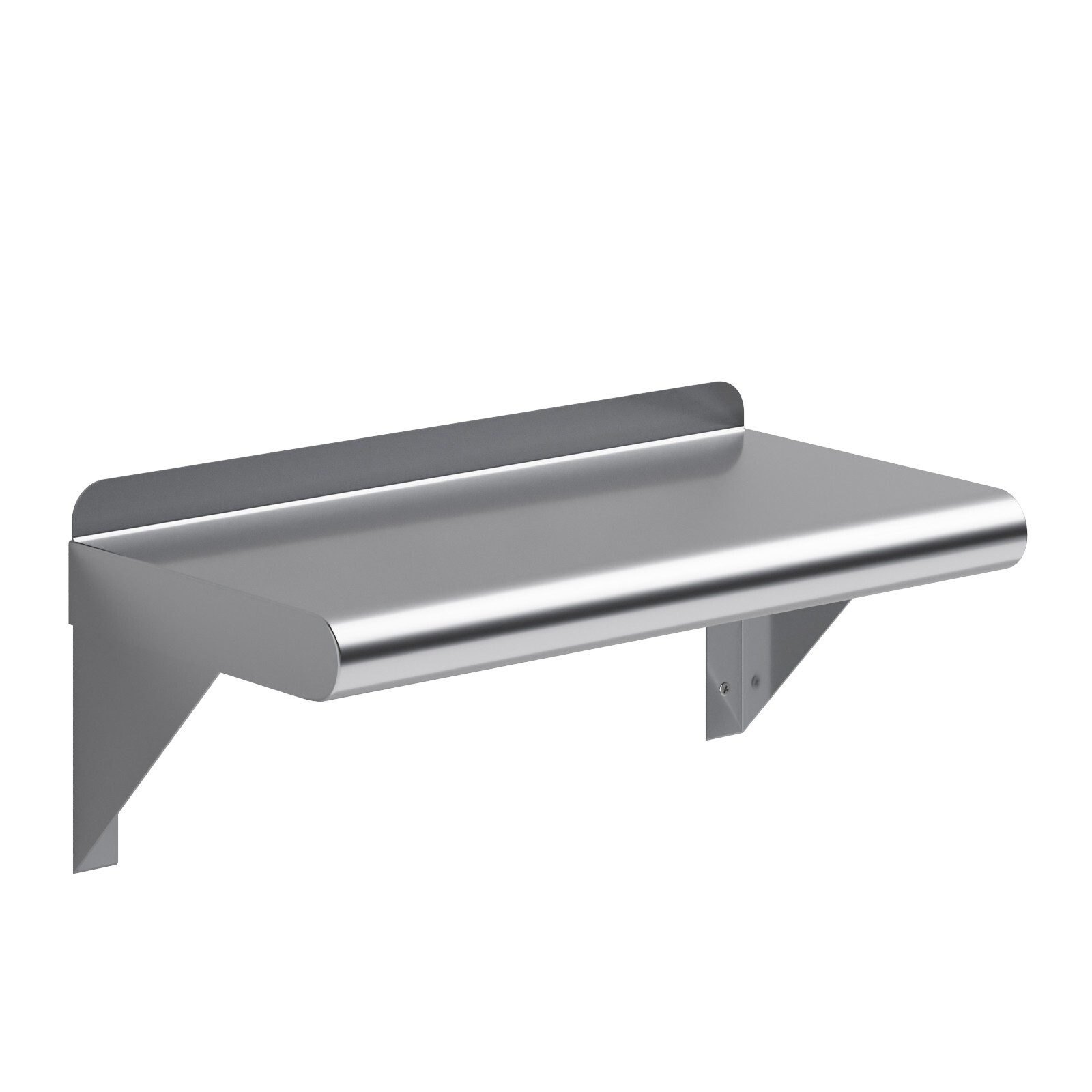 8″ x 16″ Metal Shelf | NSF Stainless Steel Wall Mount Floating Shelving