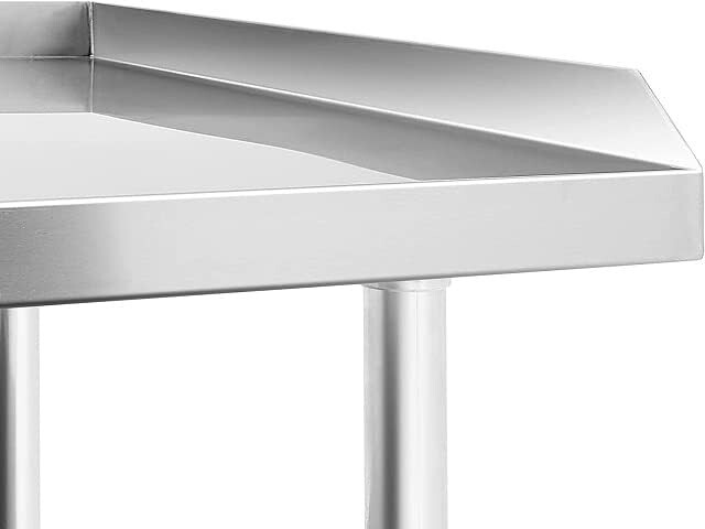 Stainless Steel Equipment Grill Stand Table with Adjustable Undershelf 24″x60″