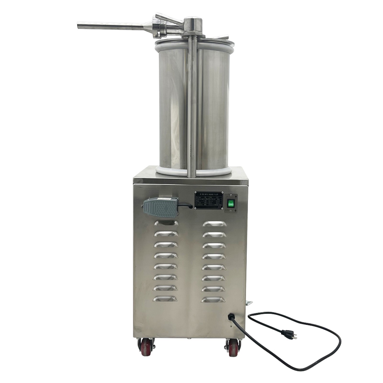 110V Hydraulic Automatic Sausage Filling Machine 26L Sausage Stuffer Maker