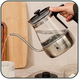10 Cup Drip Coffee Maker, Automatic Pour Over Coffee Maker with Glass Carafe and