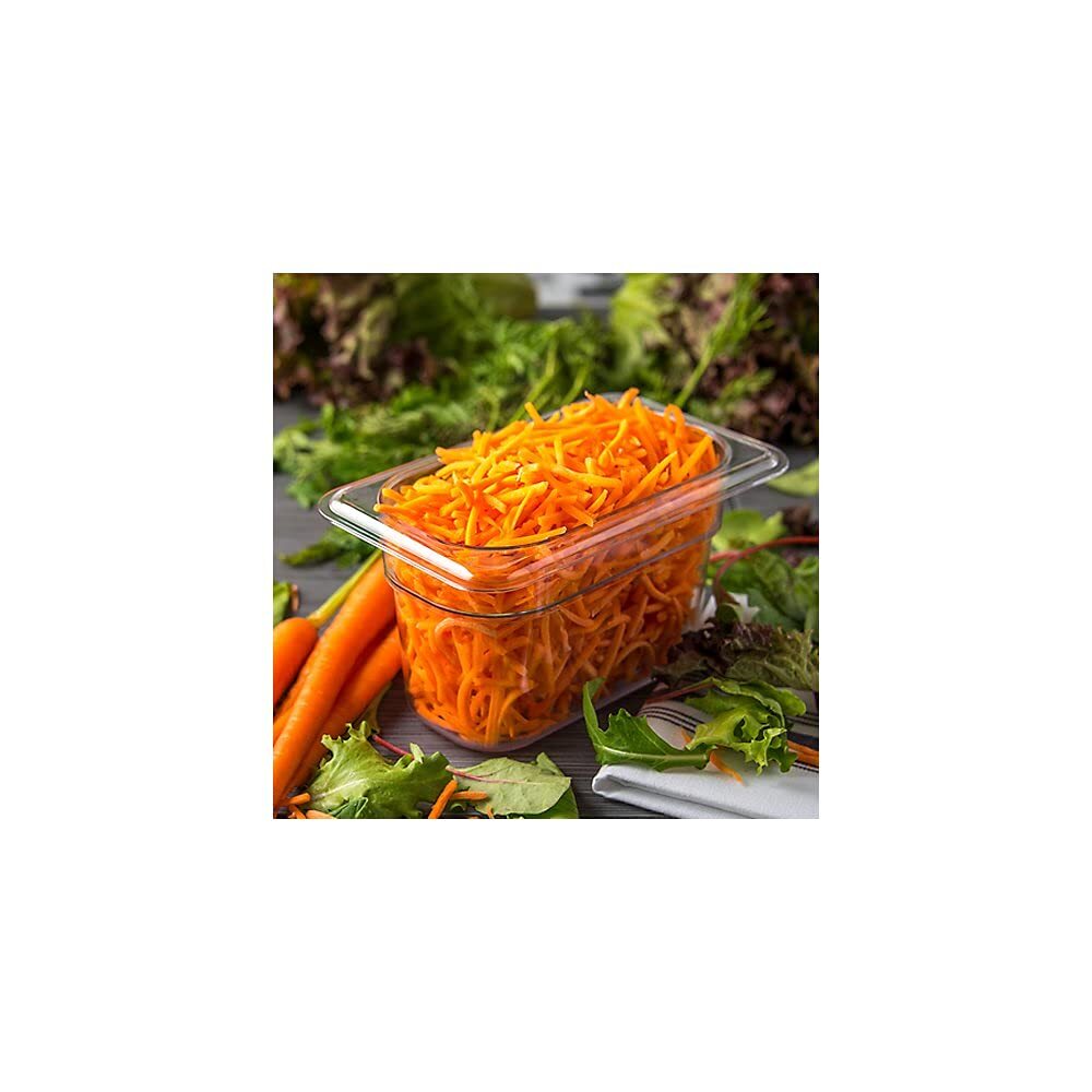 Plastic Food Pan 1/9 Size 4 Inches Deep Clear Durable Food Storage Container
