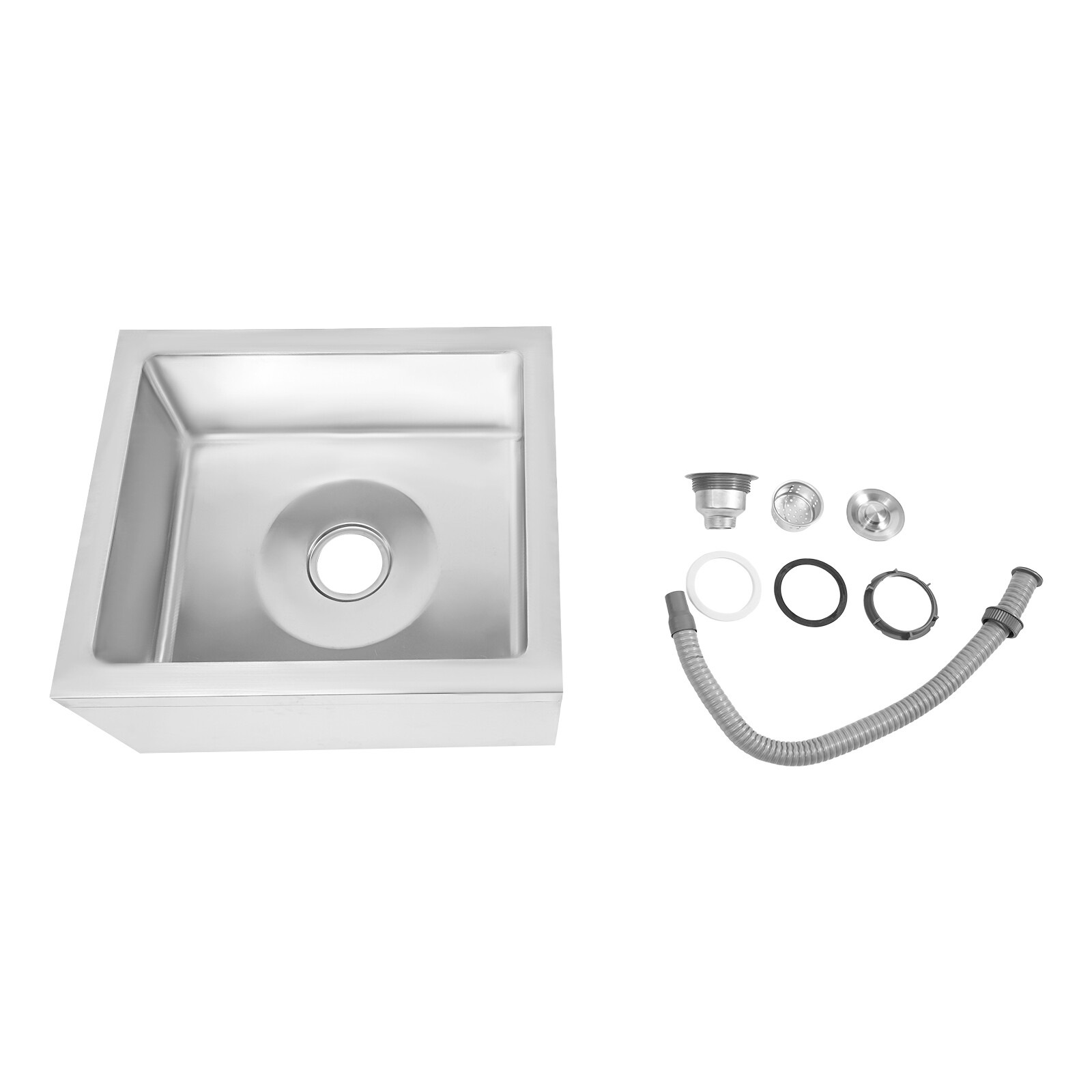 Stainless Steel Floor Kitchen Mop Sink 19″ x 22″ x 12″ 8″ Deep Basin Rectangular