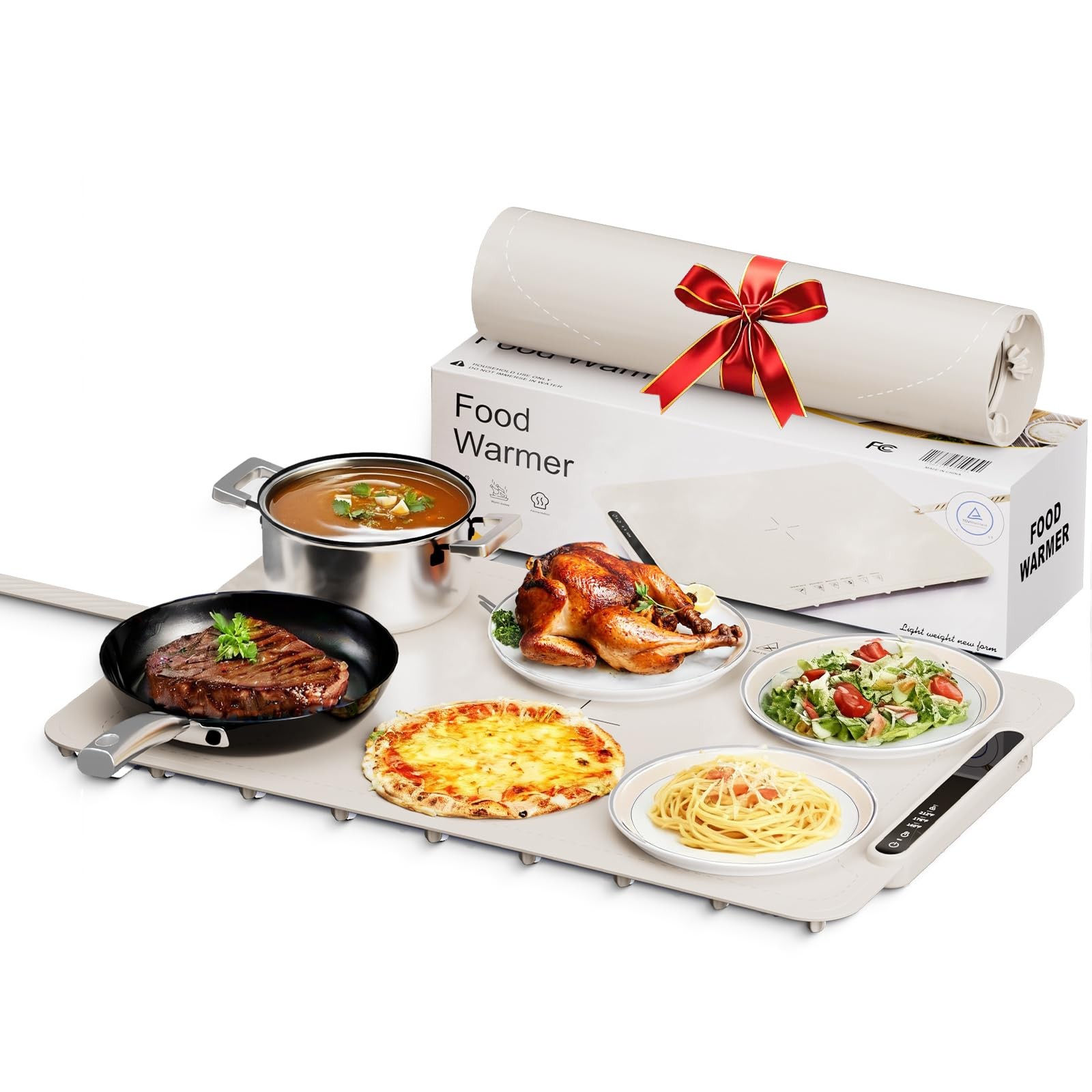 COWSAR Food Warming Mat-Max Temp 212℉,Fast Heating Silicone Electric Warming
