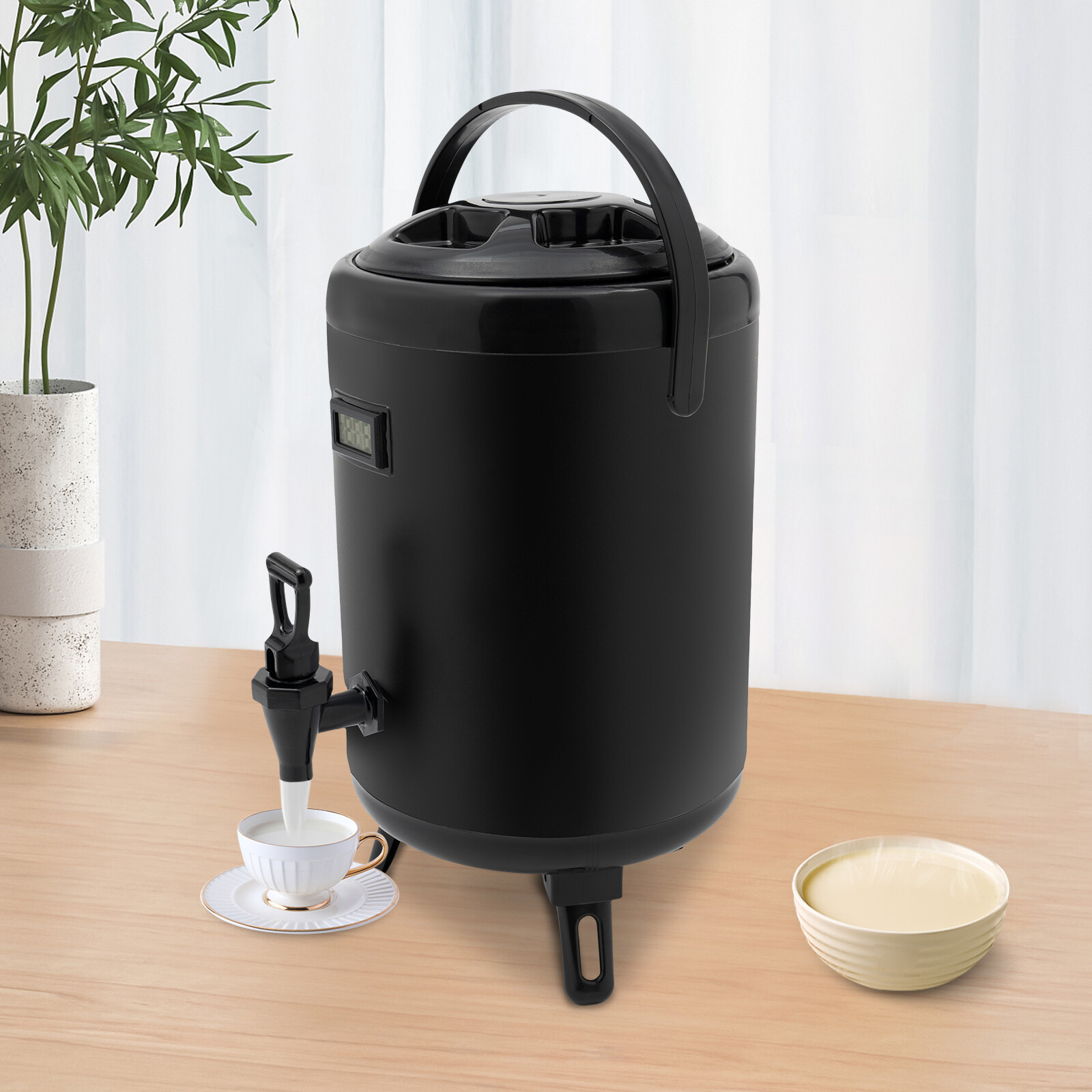 8/10/12L Insulated Thermal Hot and Cold Coffee Beverage Dispenser w/ Handle US
