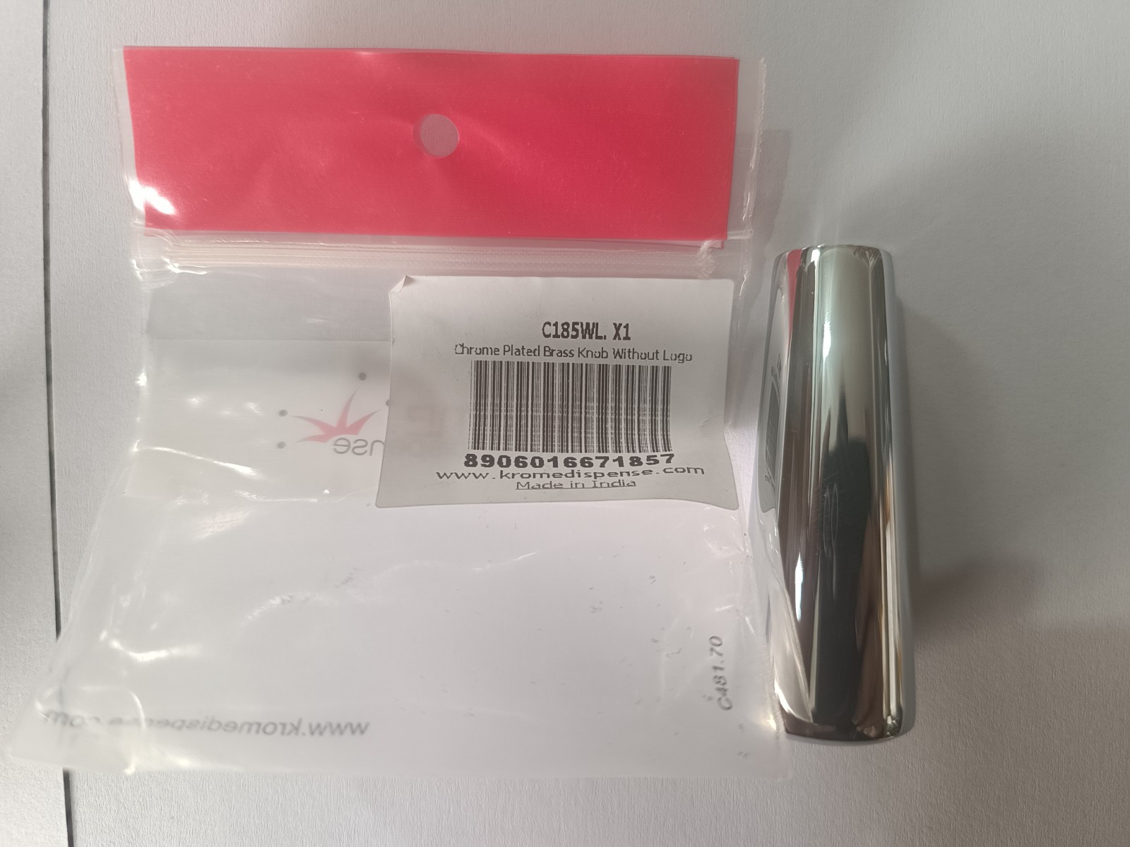 Standard Chrome Plated Brass Knob (C185.WL ) -WITHOUT LOGO