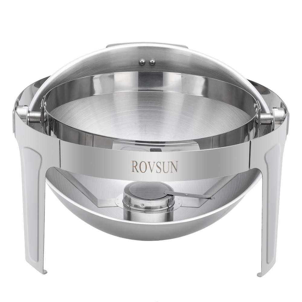 Small Round Chafer with 6 Quart Capacity for Appetizers & Side Dishes at Banquet