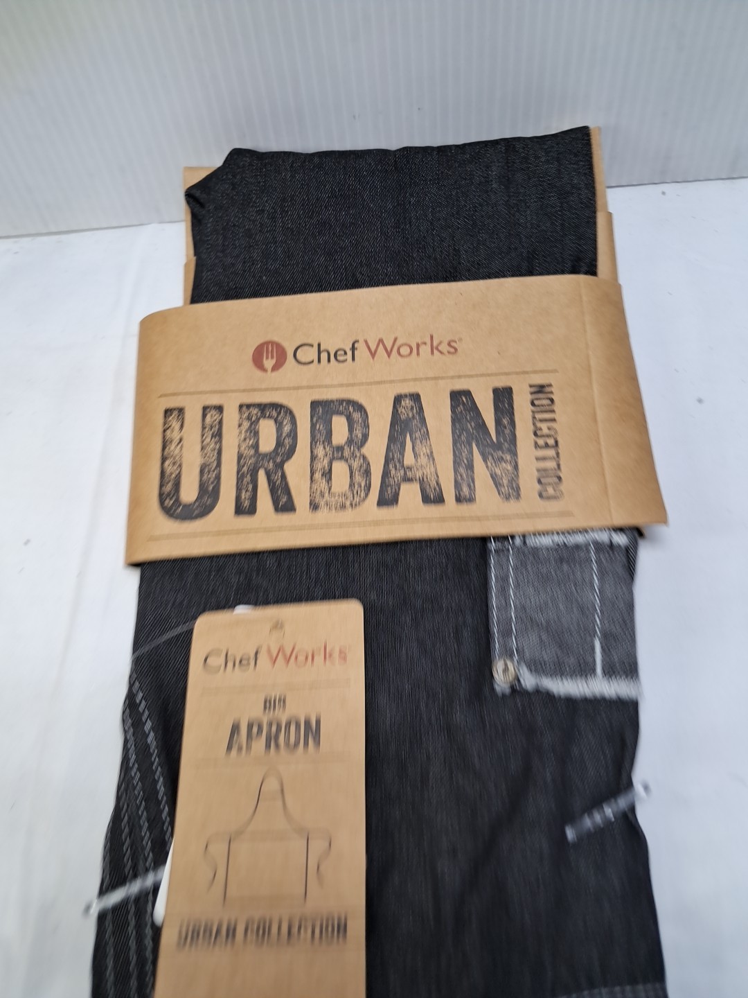 Chef Works Dark Wash Blue Denim Bronx Bib Apron Urban Restaurant Unisex new