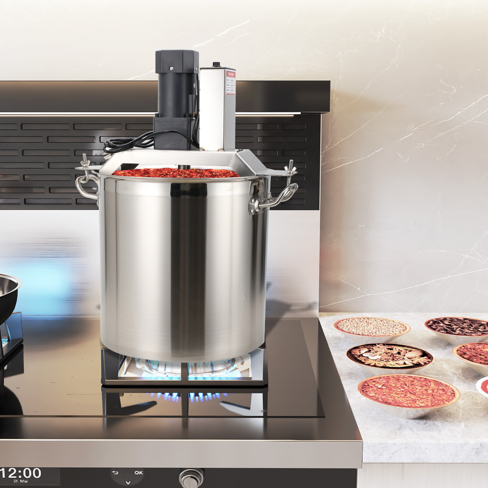 Commercial Automatic Food Mixer Hot Pot Bottom Soup Sauce Stirrer Frying Machine