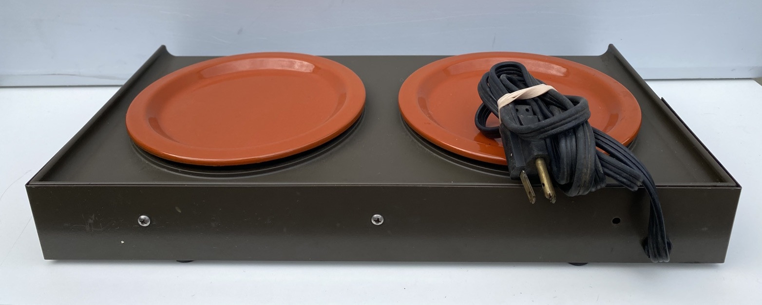 Two Station Electric Food/Coffee Warmer/burner Stainless Steel-Tailgate/Camping