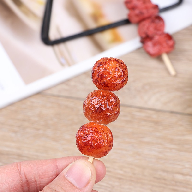 1Pcs Cute Mini Play Toy BBQ Simulation Food Miniature For Doll House Toy IJc^-N8