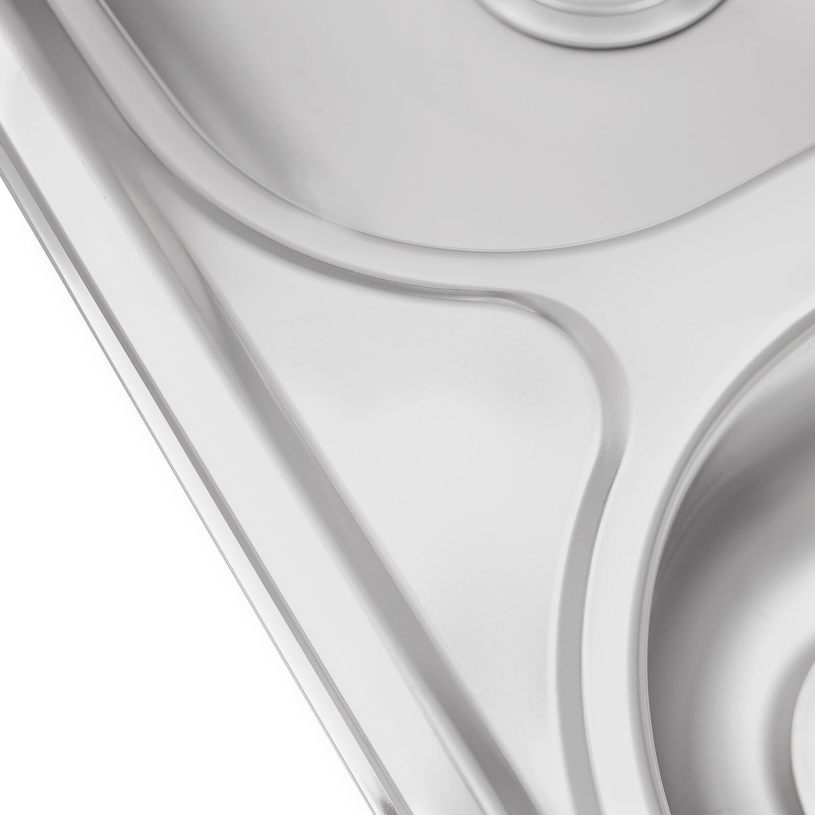 Commercial Stainless Steel Kitchen Sink Free-standing Utility Double-Bowls Sink