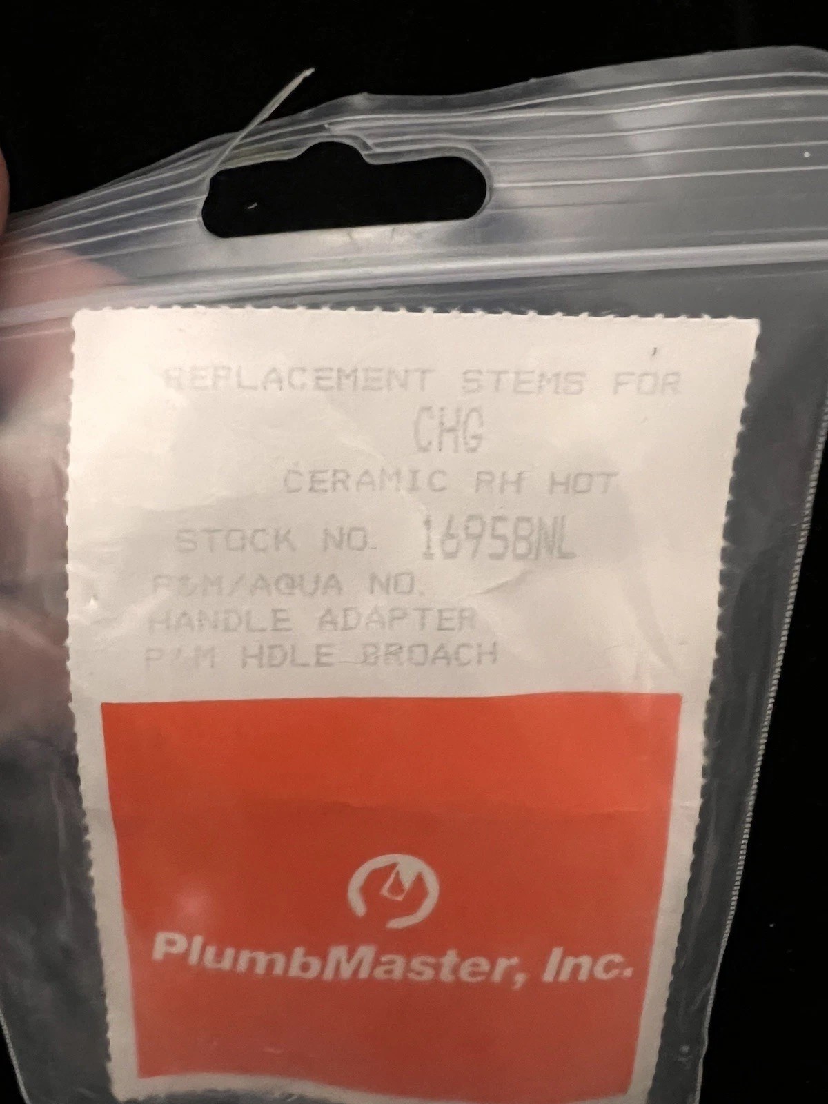 Plumbmaster CHG 16958NL Stem RH HOT