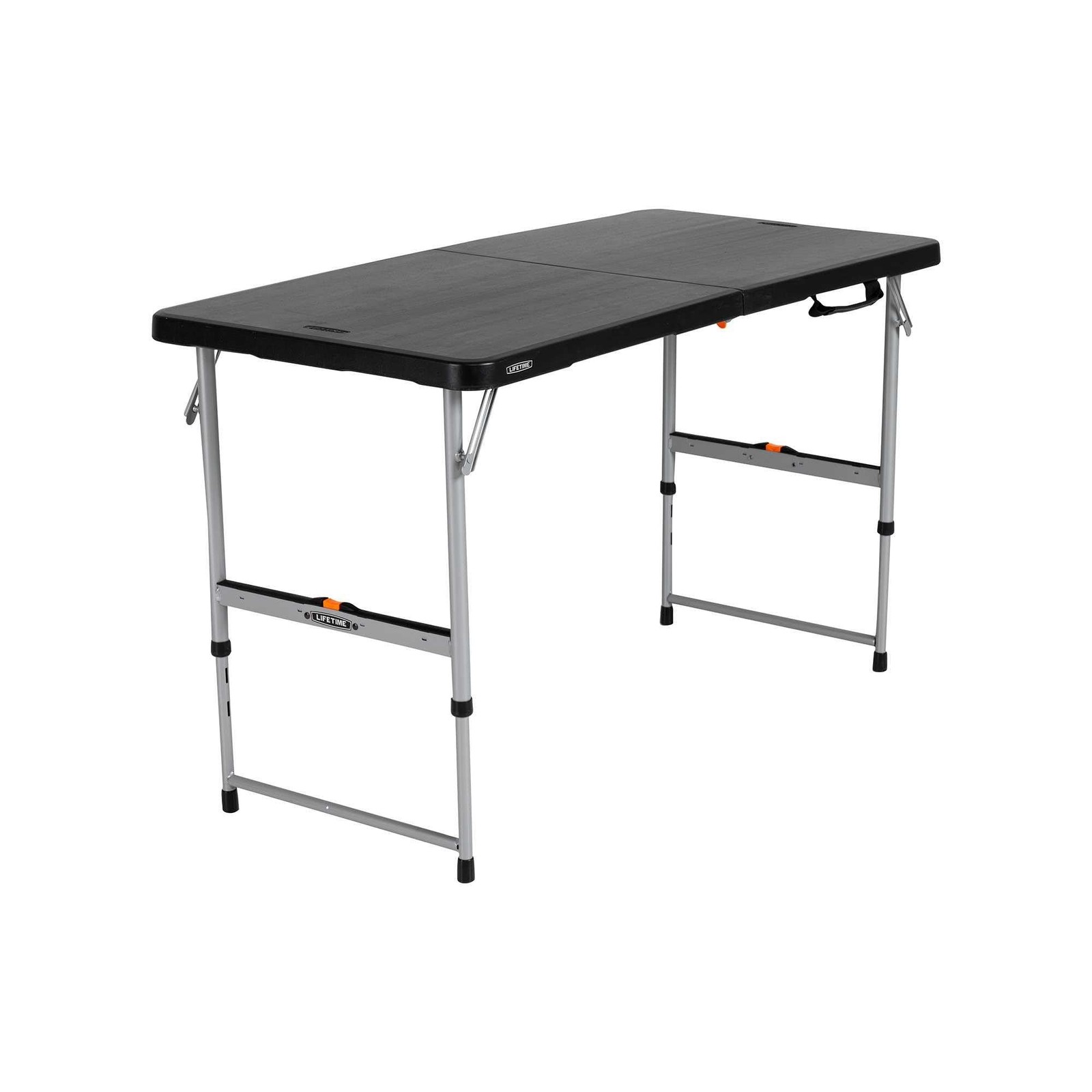 Lifetime 4-Foot Fold-in-Half Adjustable Folding Table – Light Commercial