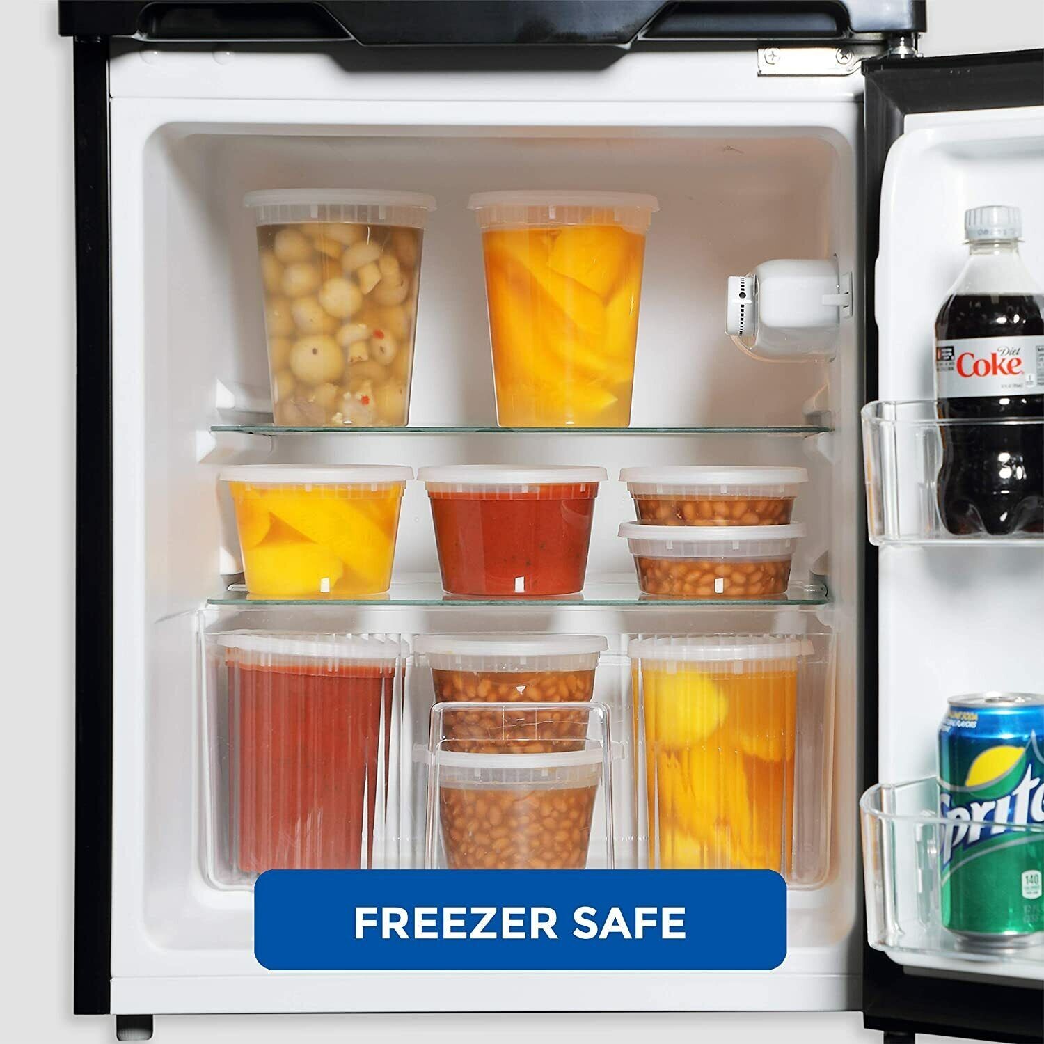 192 PK- 32 oz. Clear Plastic Soup/Food Freezer Containers w/Lids – Microwaveable