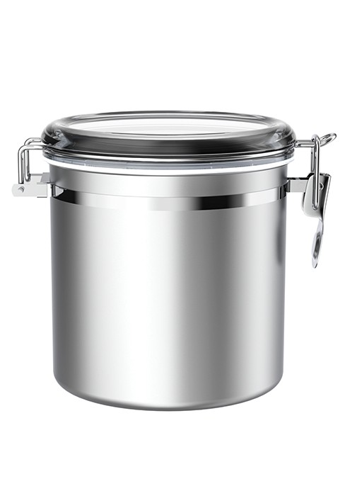 Stainless Steel Food Storage Container Set of 3, 88/61/29 oz with Clear Glass