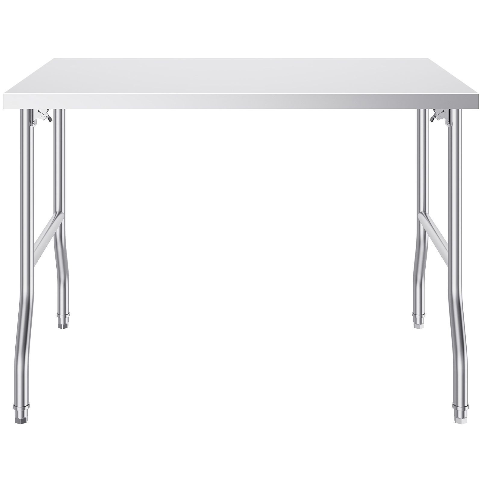 Folding Commercial Prep Table, 48 x 30 Inch Commercial Worktable Workstation