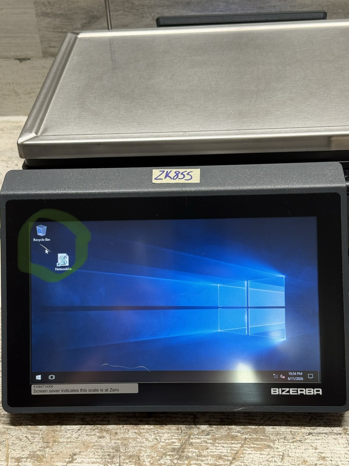 Bizerba XC 100 PRO 30 lb. Touchscreen Digital Scale With Printer Tested * Read *