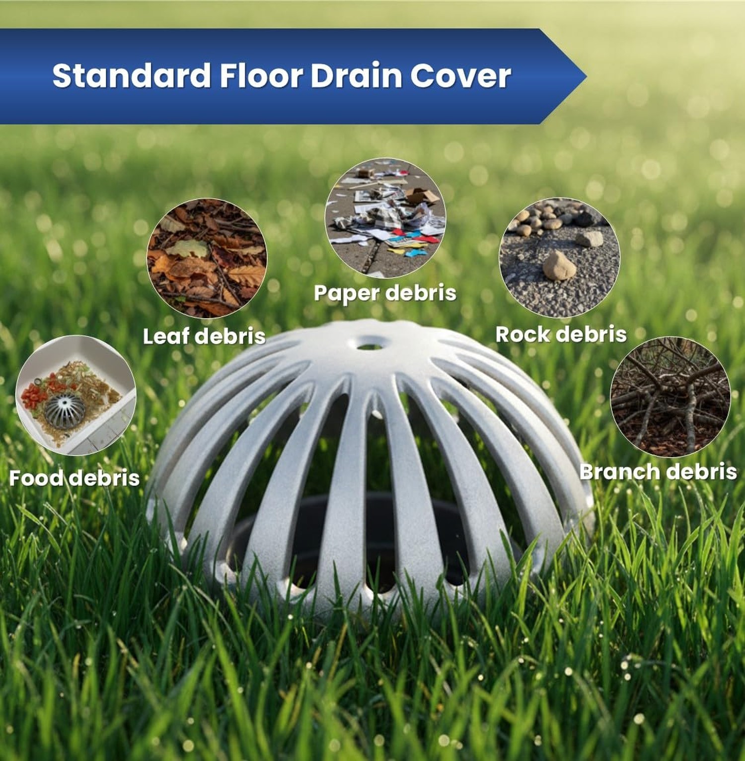 GSW FS-DS Aluminum Dome Strainer, Floor Sink Drain Cover for 12″ Floor Sink. …