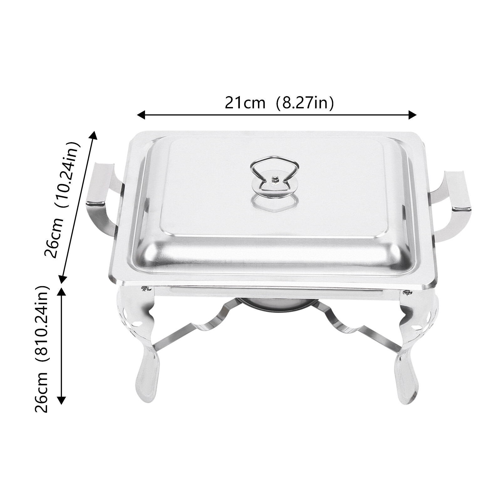 Chafer Chafing Dish 6L Set Stainless Steel Catering Party Food Warmer Square Pan