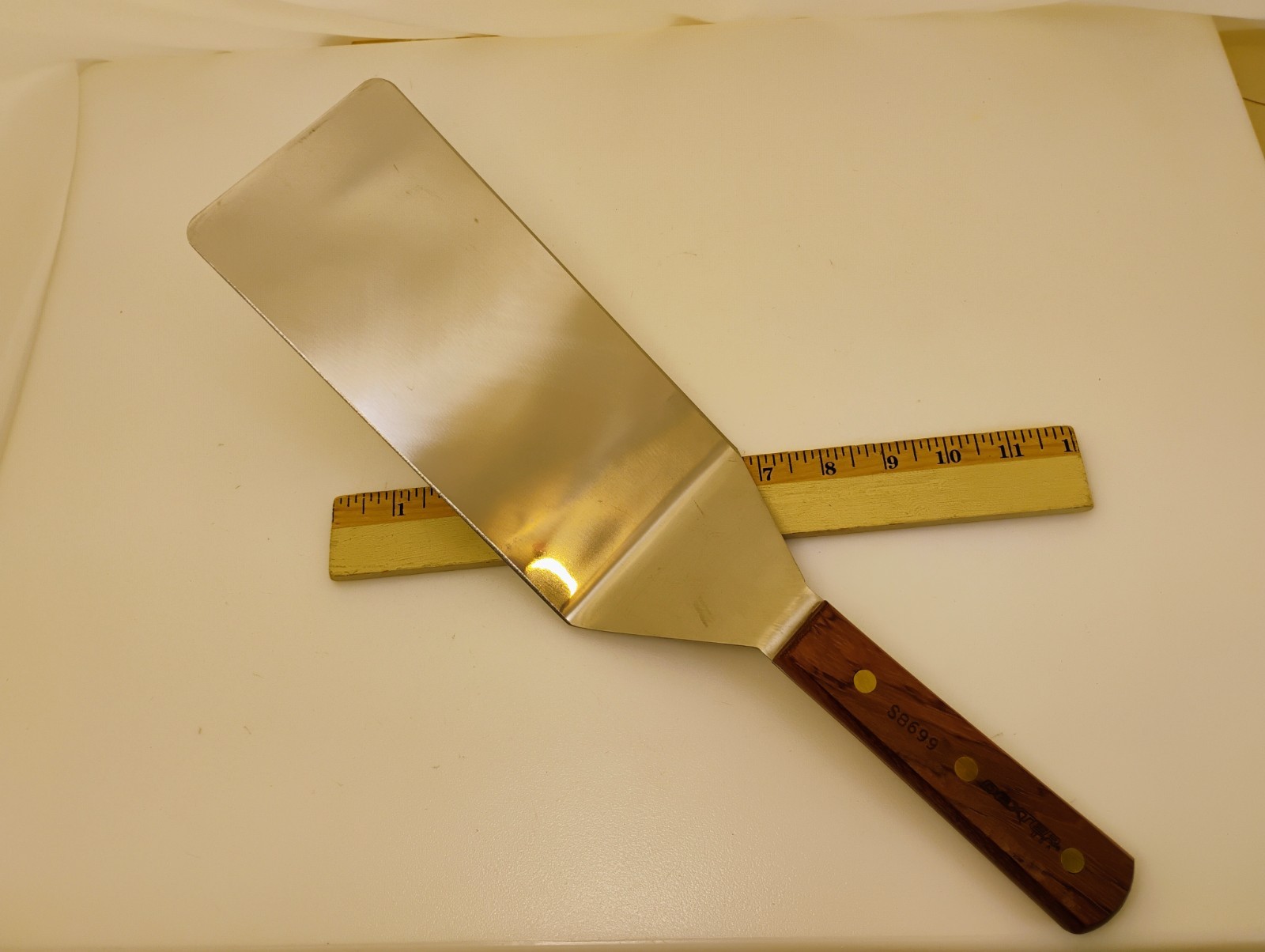 Dexter USA Smashburger Spatula S8699 LARGE 8X4 Blade Wood Handle Factory2nd