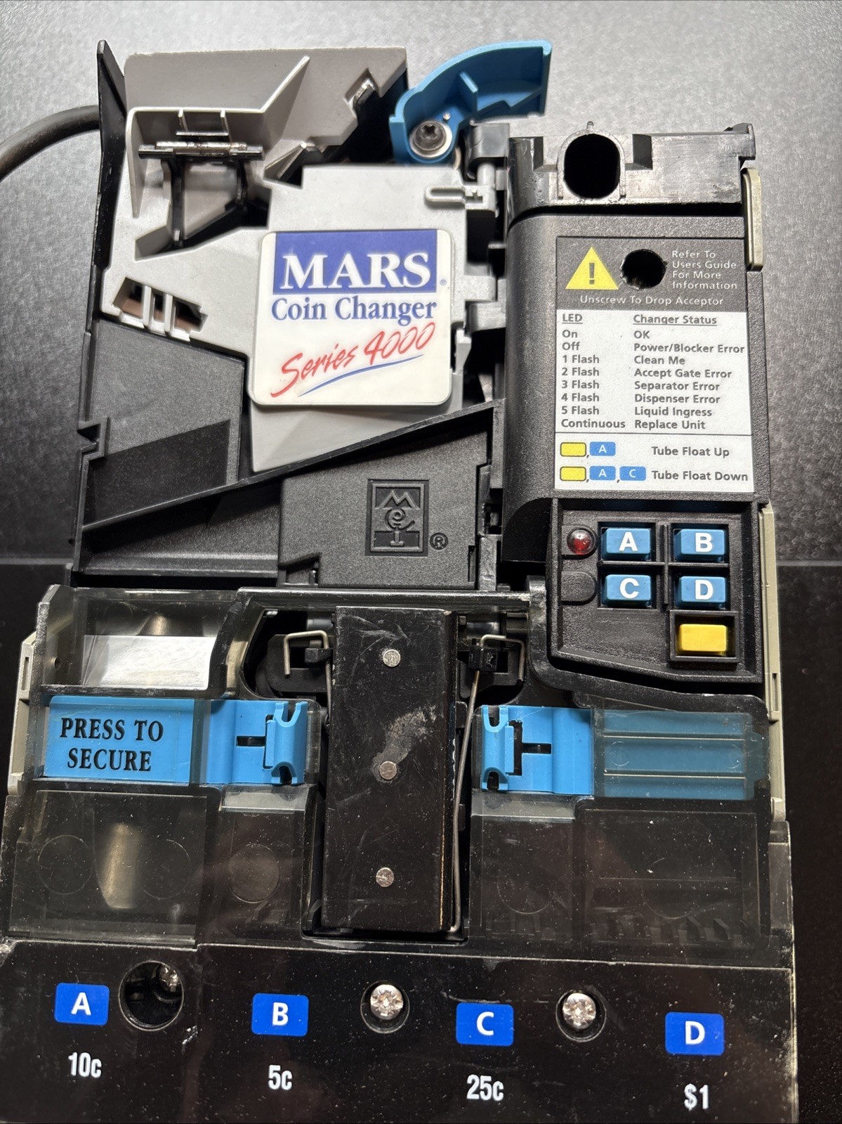 MARS Mei VN4510 MDB 24v 4 Tube Coin Changer for Vending Machine