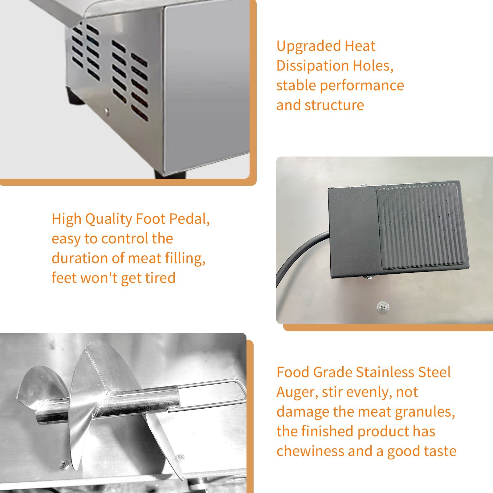 Commercial Automatic Sausage Stuffing Machine,Meat Filling Machine 4 Tube