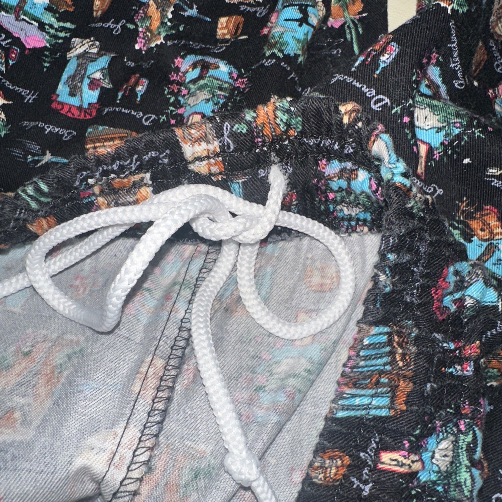 Vintage Nicole Miller Chefwear 3X Postcard Travel Print Chef Pants 30 Inseam 90s