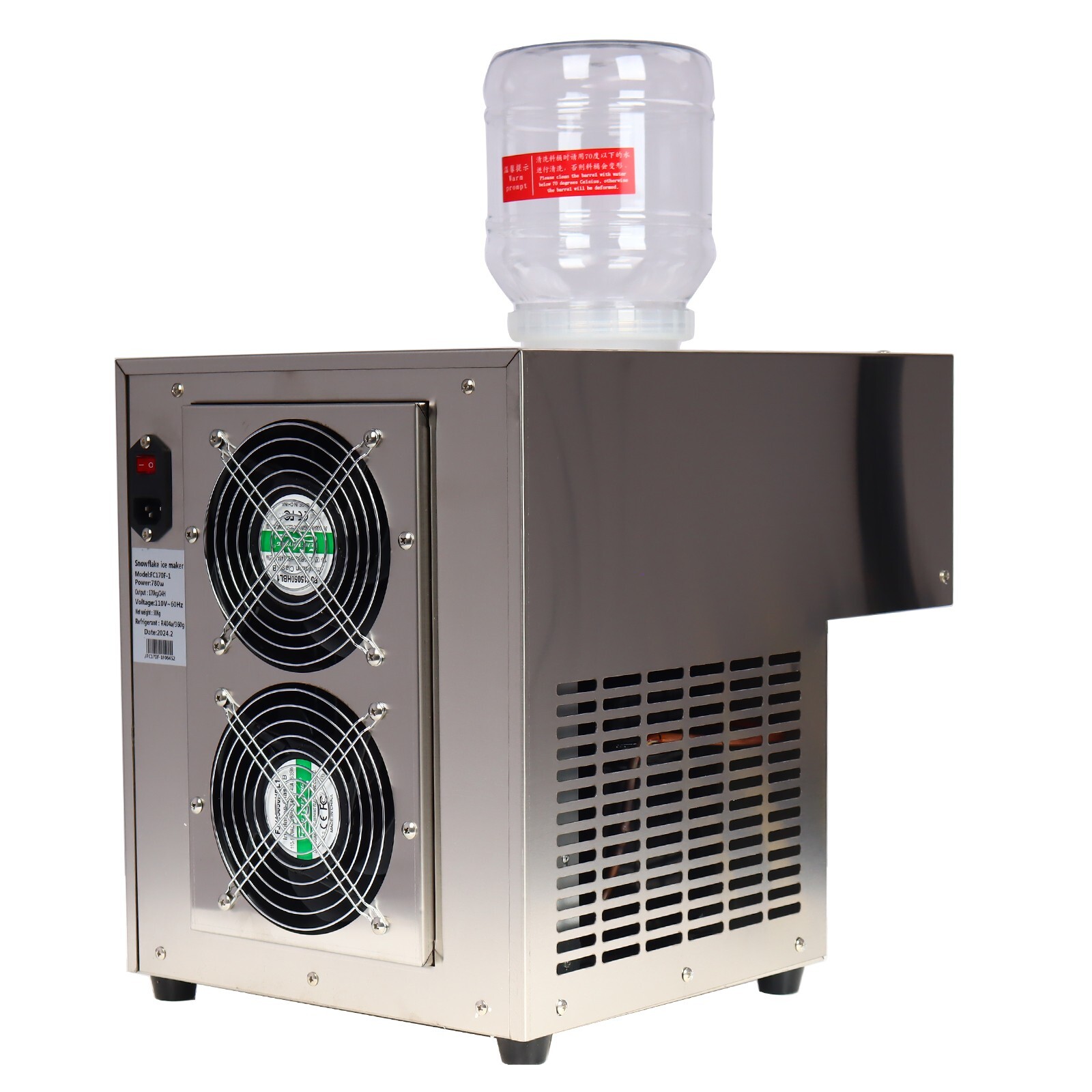Air Cool Snowfake Ice Machie 374lbs/24h Commercial Bingsu Snow Ice Maker 110V
