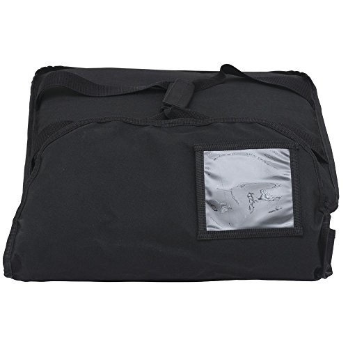 HUBERT® Pizza Delivery Bag Black Nylon Side Loading Medium Insulated – 18/2″L x