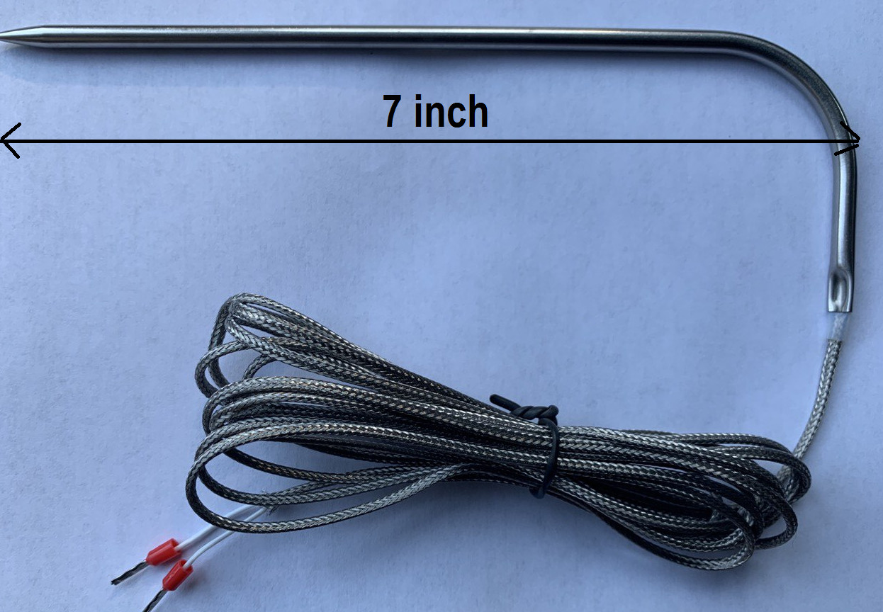 Temperature Sensor probe NTC 100K L Shape Stainless Steel Wire Oven Smoker BBQ