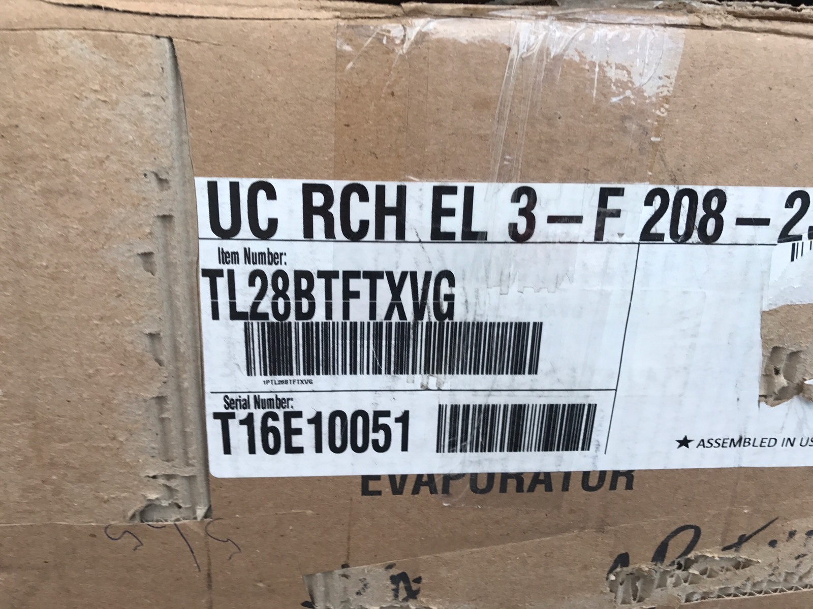 Heatcraft Thin Profile Reach-In Unit Cooler TL28BTFTXVG NEW