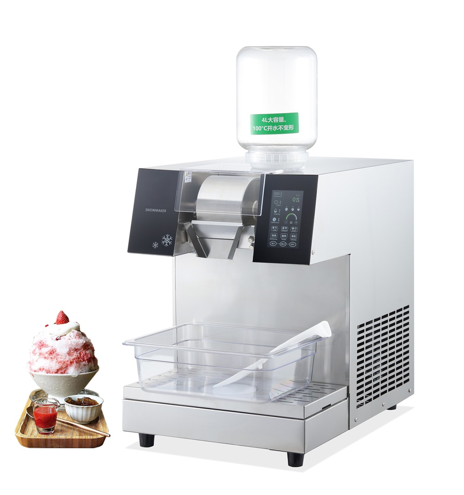 Kolice 180kg/day Commercial Korean Shaved Ice Snowflake Machine Air Cooling