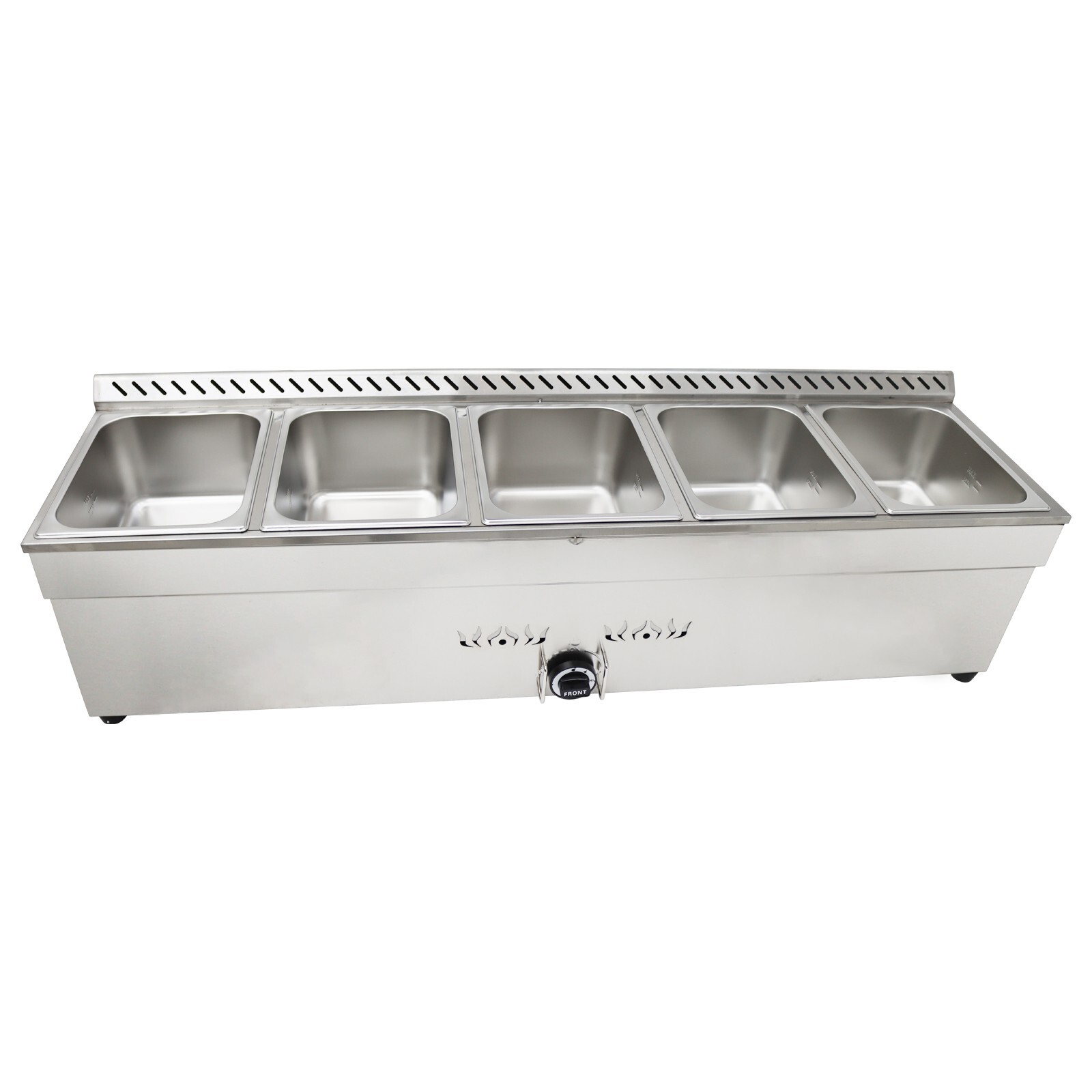 5-Deep Pan Propane Gas Steam Table Food Warmer/LPG Warm Soup Tank Size5*1/2