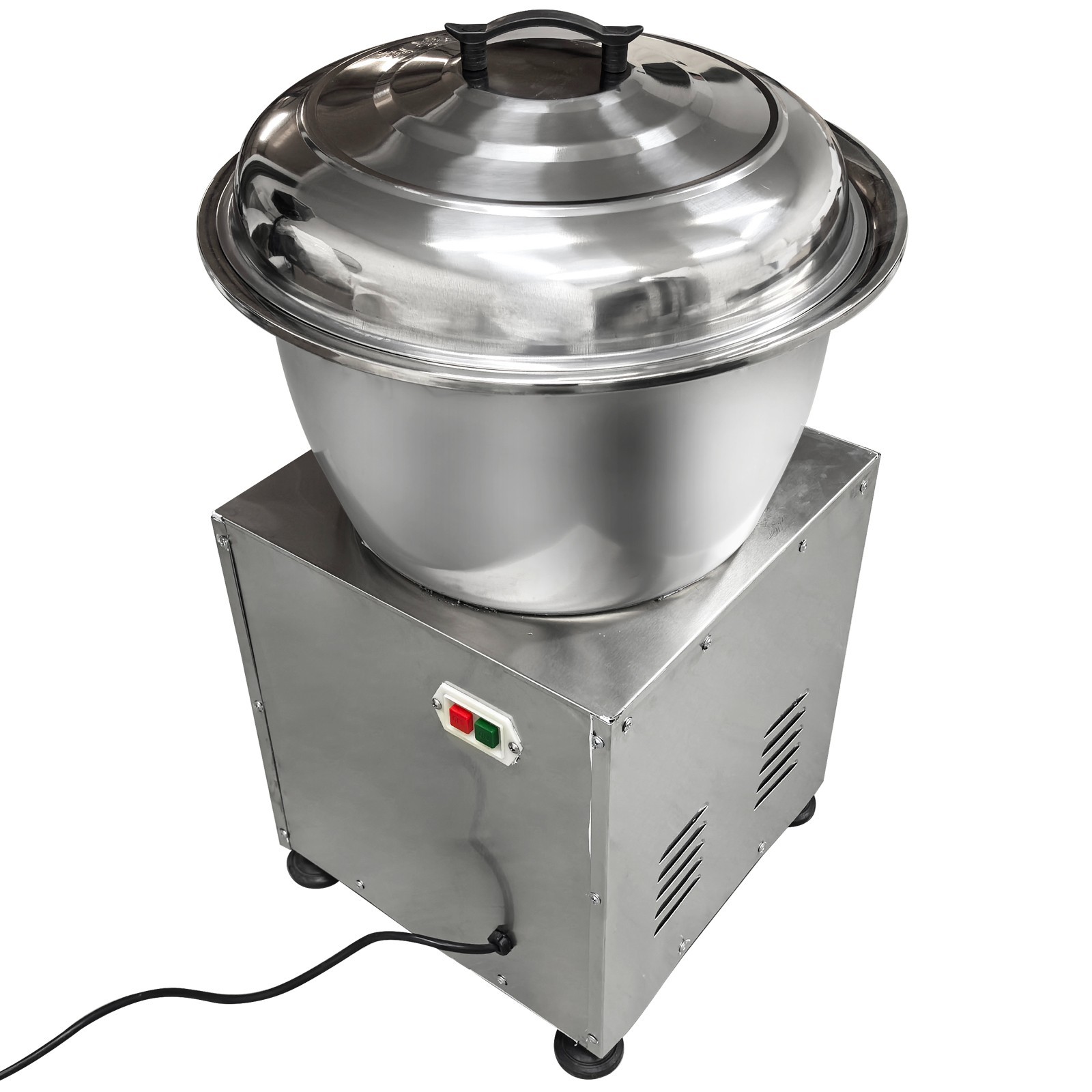 Commercial Dough Mixer, Stainless Steel Basin Kneading Machine, 33LBS Capacity