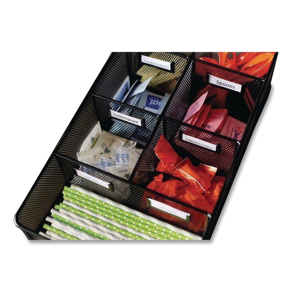 Safco 3291BL 16″ x 8.5″ x 5.25″ 7 Compart Breakroom Organizers – BLK New