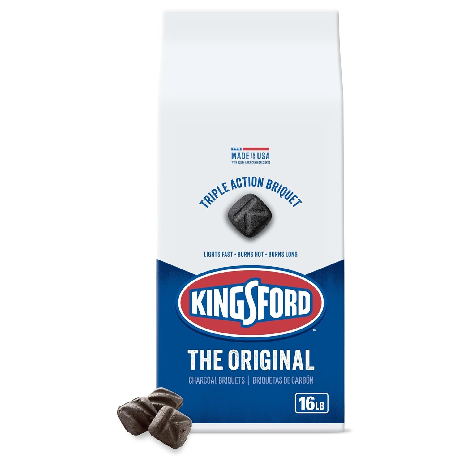 Kingsford Original Charcoal Briquettes, BBQ Charcoal for Grilling, 16 Pounds (Pa