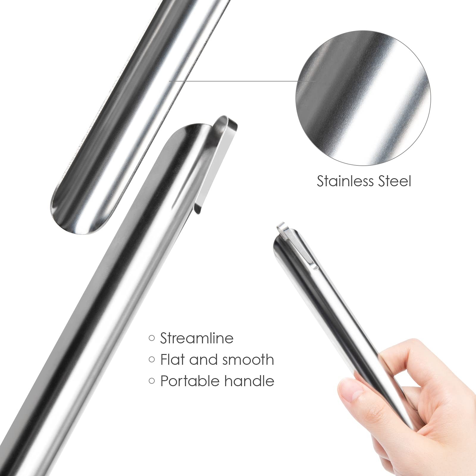Restaurant Crumb Sweepers, Cleaner, High 150 x 20mm, Silver