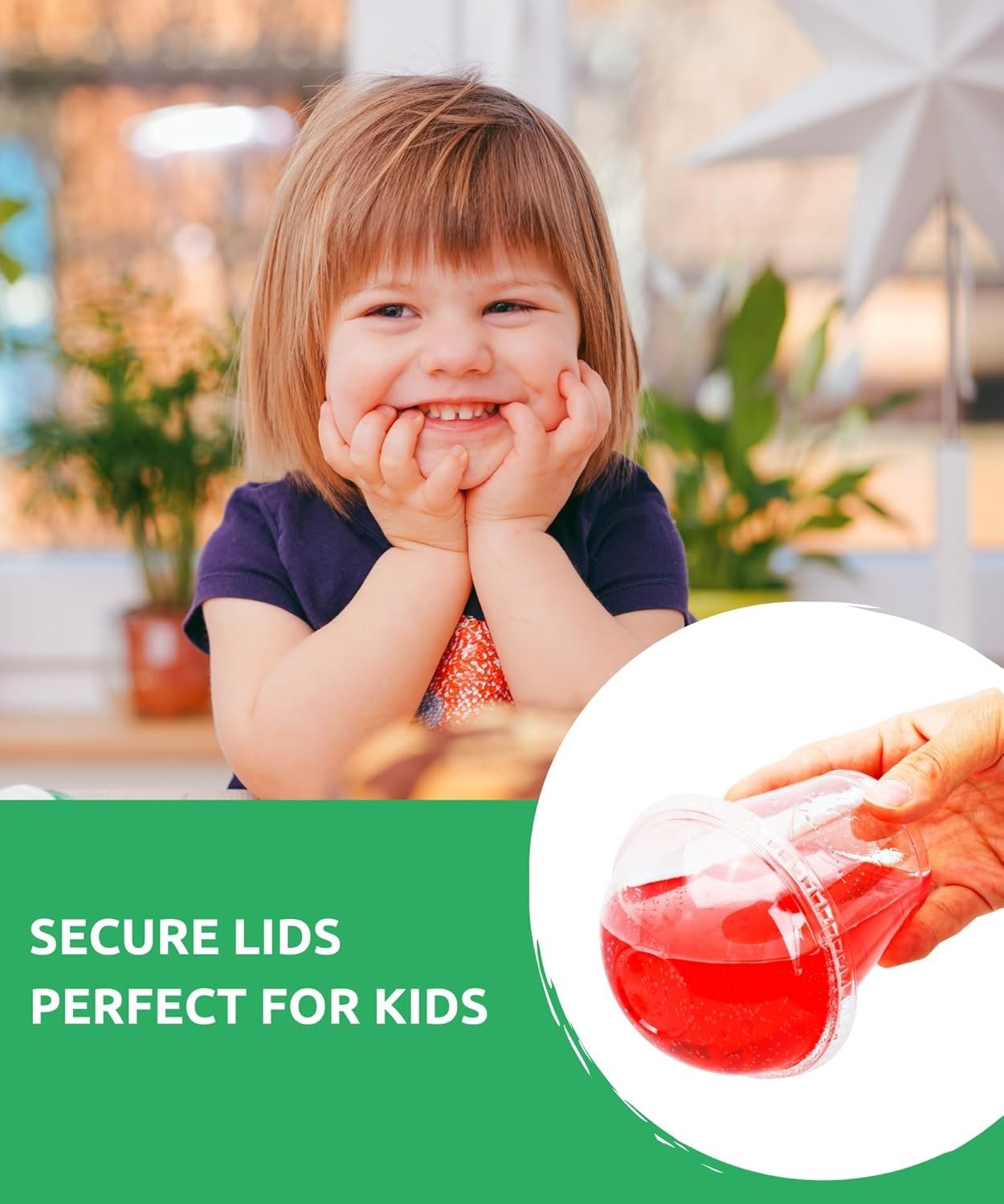Multi-Purpose 25-Count Clear Plastic Cups with Tall Dome Lids – Party Ready