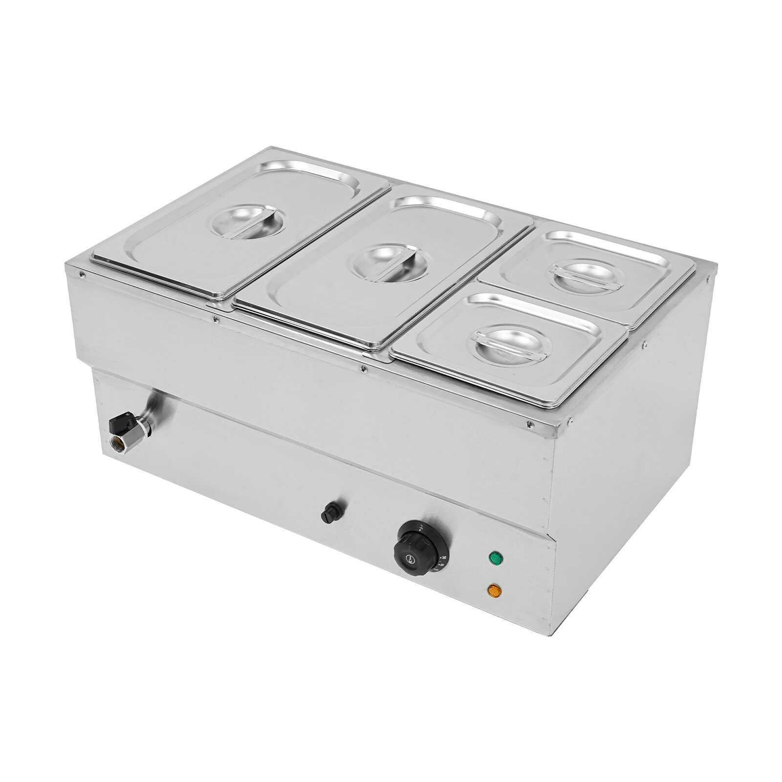 Electric Food Warmer 4-Pans Commercial Countertop Buffet Food Warmer 30-110℃
