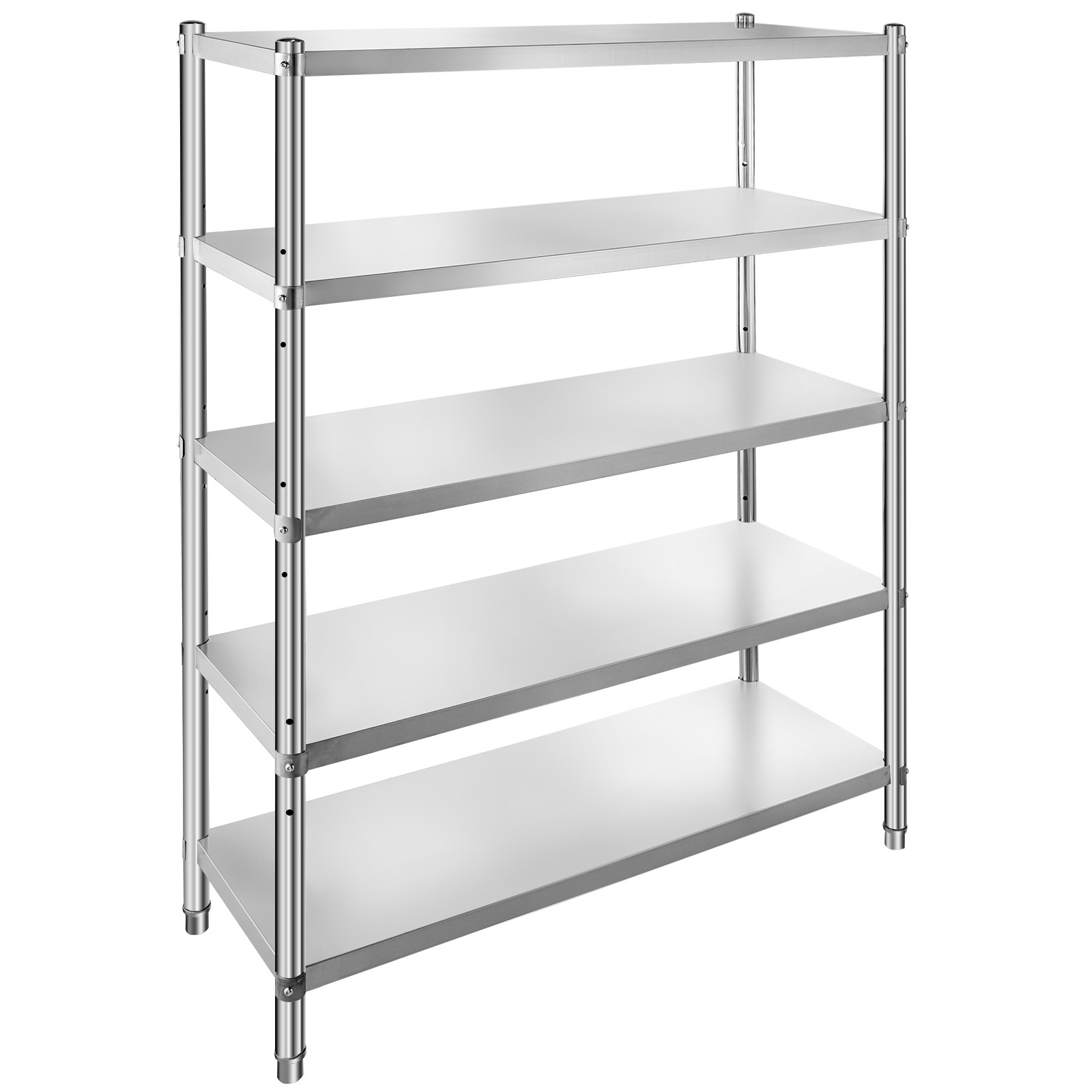 5-Tier Kitchen Shelves Shelf Rack Stainless Steel Shelving Organizer 47.5×18 in