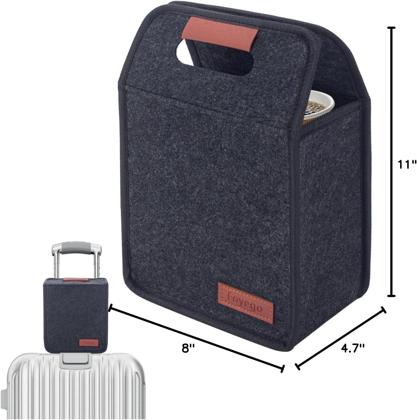 Portable Drink Carrier with Insulated Reusable Cup Holder for Travel and Takeout