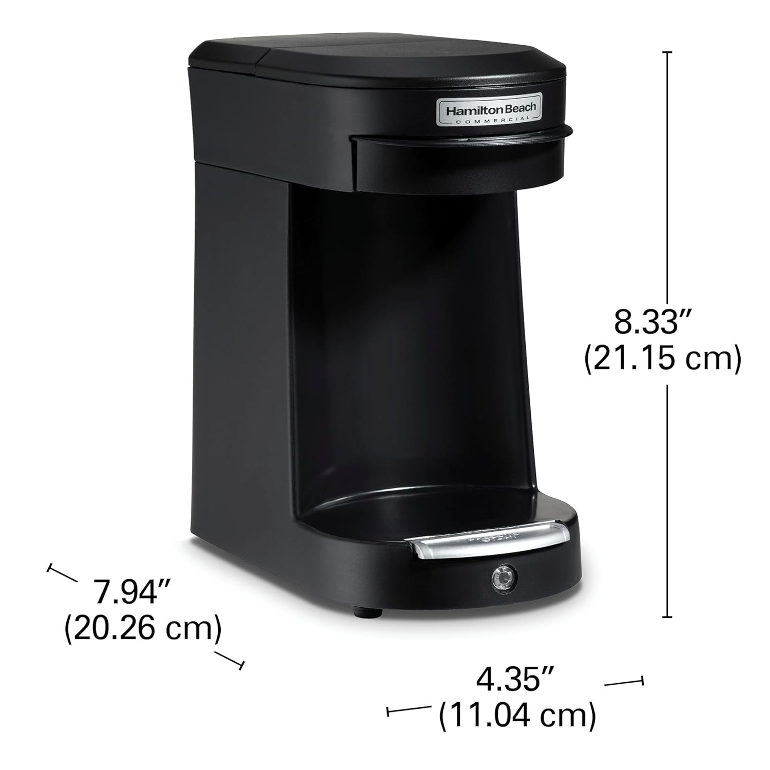 Hamilton Beach Commercial 1 Cup Pod Coffeemaker, Black, Single Serve HDC200B