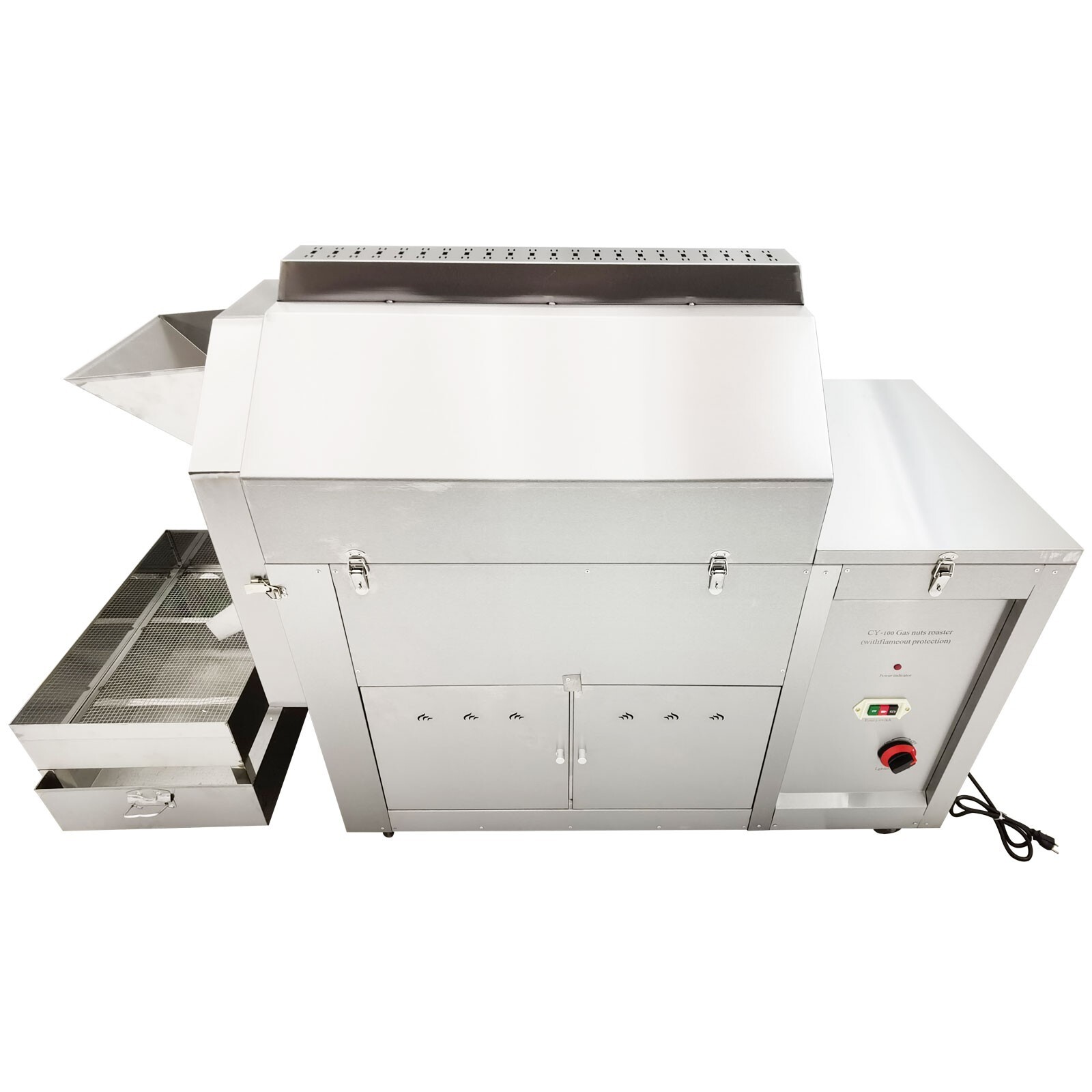220V Coffee Bean Roaster Machine Drum Fry Machine Nut Roasting Machine 110LBS