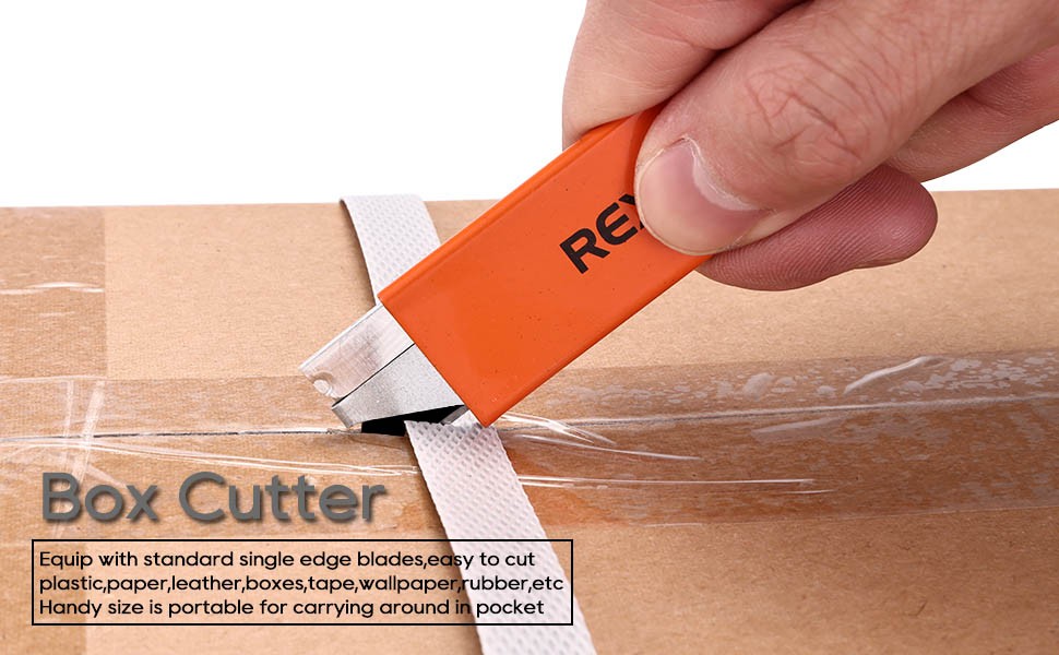 12 Pack Box Cutter, Retractable Cardboard Cutter, Razor Blade Scraper, Handy Box