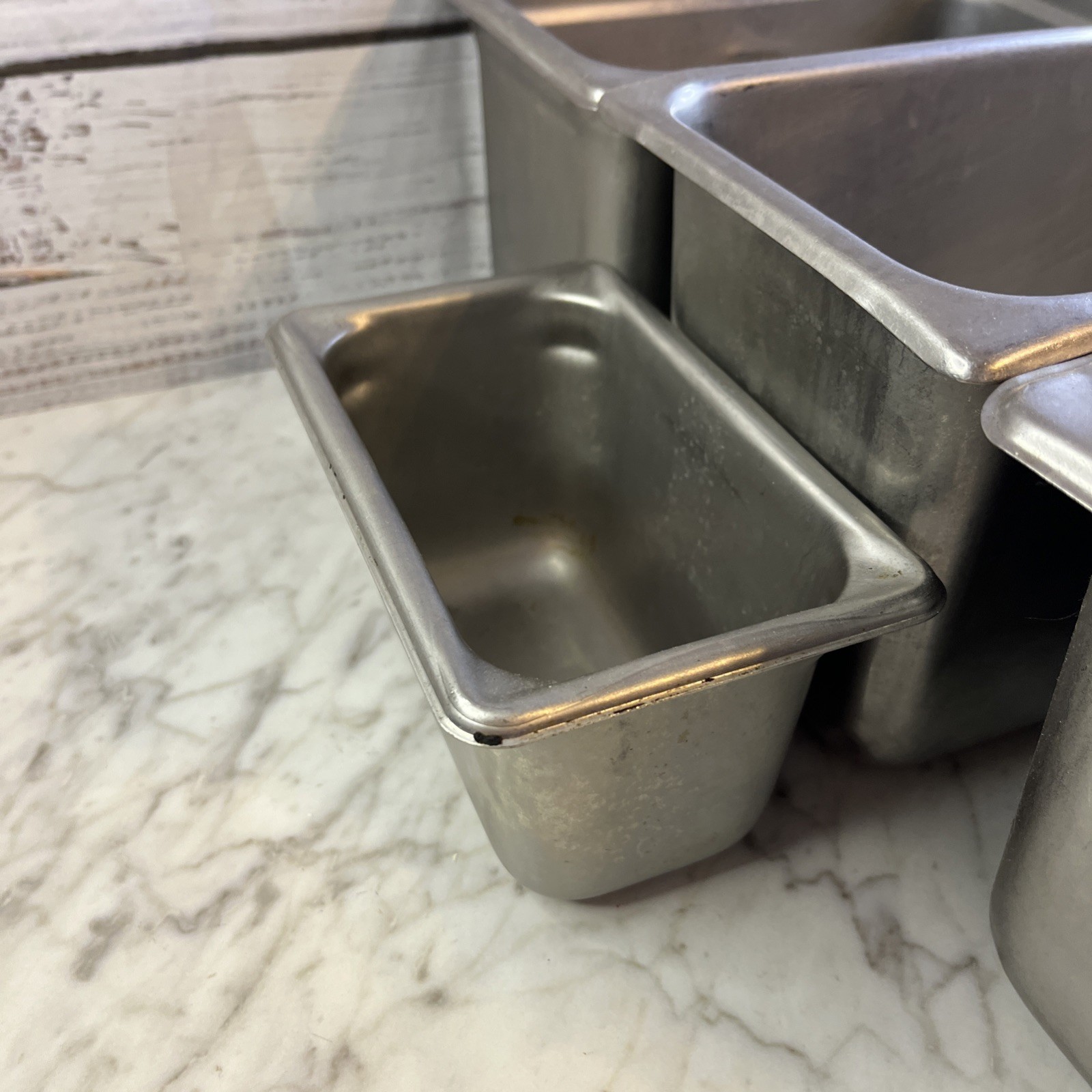 NSF Commercial Metal Pan Lot Stainless Steel 5 Piece 4 8/46 Food Service